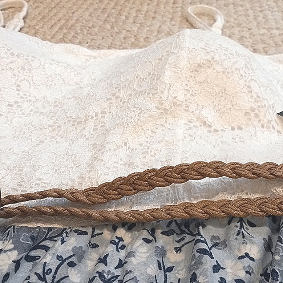 Lace High Low Asymmetrical Sweetheart neckline thin trap dress Plus Size Floral - Picture 14 of 17